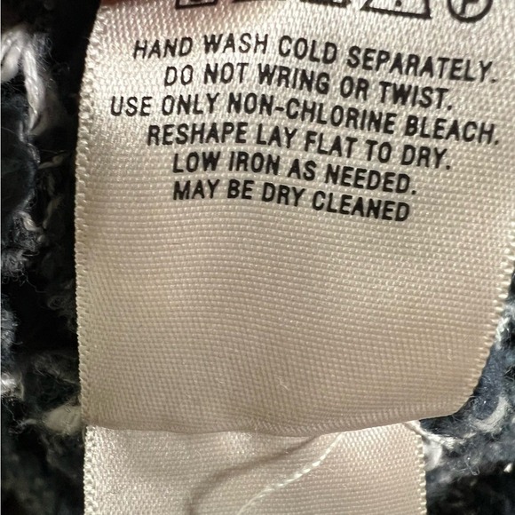 Moth Anthropologie Knit Sweater Neutral Gray Stripe XS/S Cozy Chunky Cabincore - Picture 7 of 11